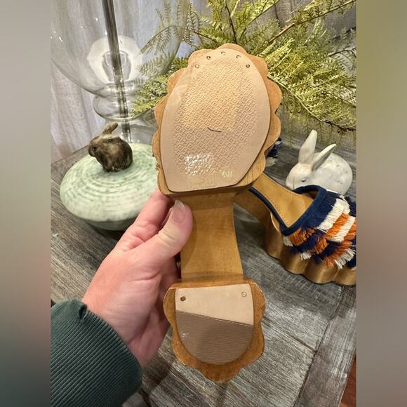 TORY BURCH Blue Alma Platform Sandal - Picture 15 of 16